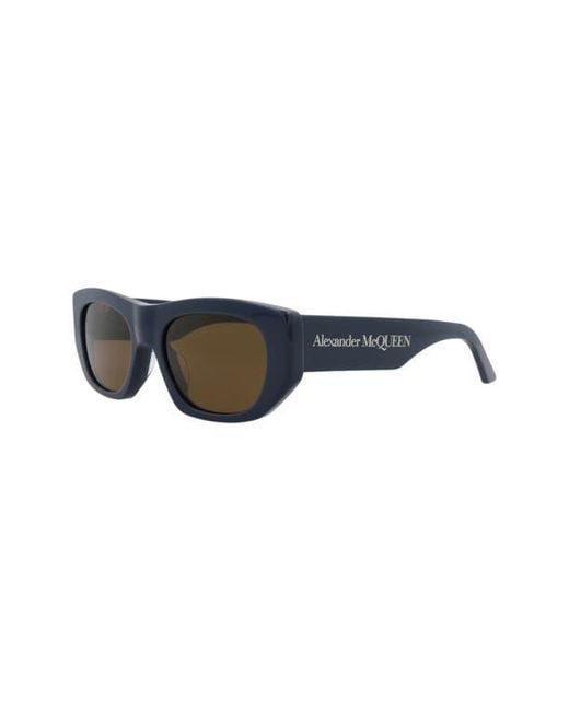 McQueen Blue 54Mm Square Sunglasses