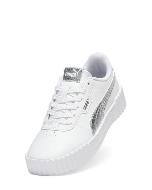 PUMA White Carina 3.0 Metallic Whisper Sneaker