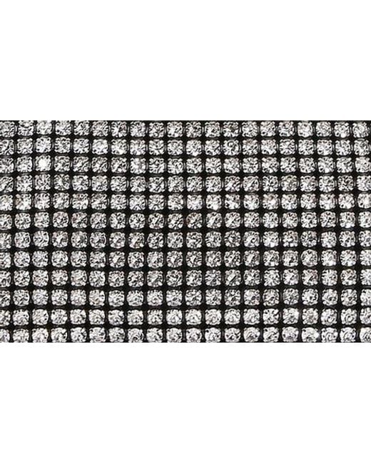 BERNESS White Rhinestone Rectangular Clutch