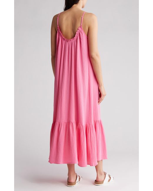 Wishlist Pink Cotton Gauze Maxi Dress