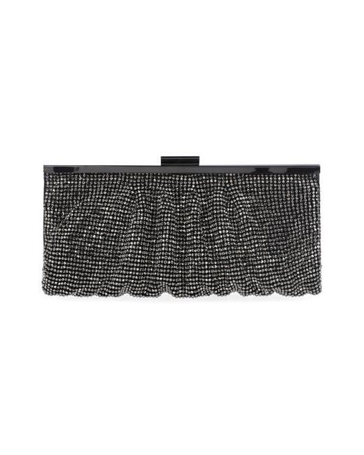 Jessica Mcclintock Gray Simona Rhinestone Mesh Clutch