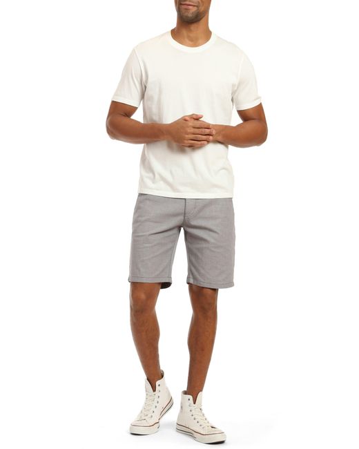 Mavi Gray Noah Stretch Flat Front Shorts for men