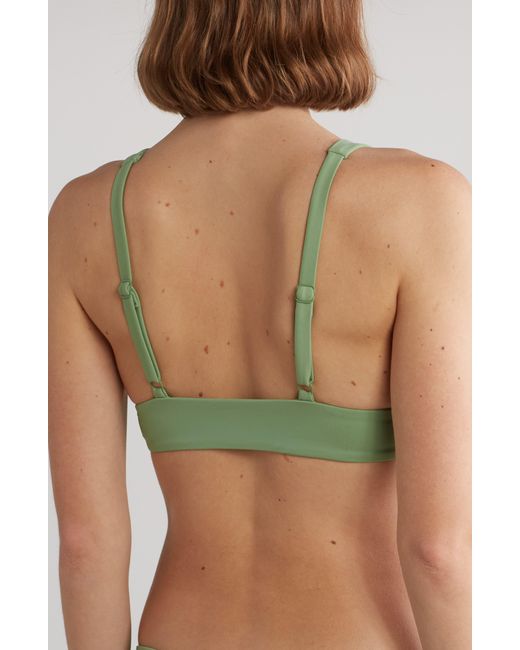 Onia Green Plunge Bikini Top