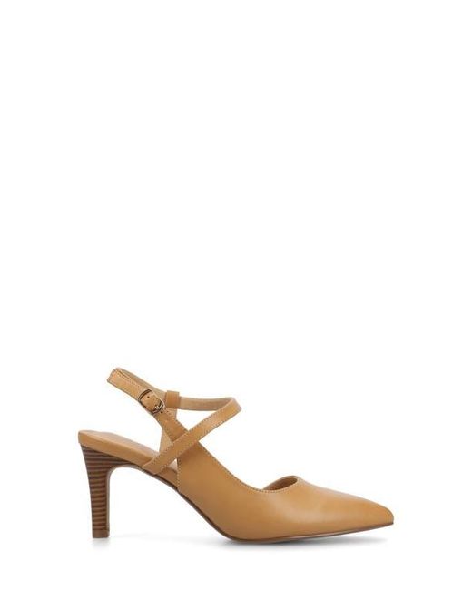 Journee Collection Natural Scipio Pointed Toe Pump