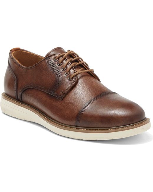 Warfield & Grand Brown Orbit Cap Toe Derby for men