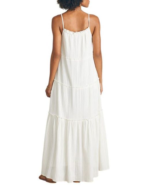 Faherty Brand White Sun Chaser Organic Cotton Maxi Dress