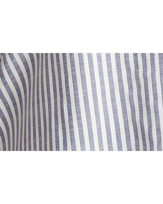 Max Studio Gray Stripe Popover Tunic