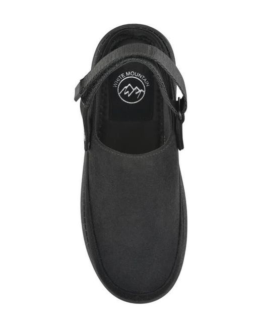 White Mountain Black Icebound Slingback Clog