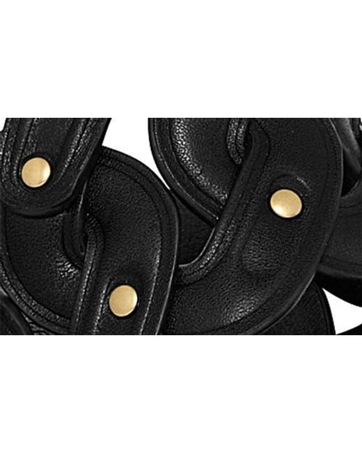 Rebecca Minkoff Black Studded Toe Loop Sandal