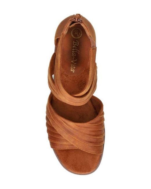 Bella Vita Brown Quinnell Ankle Strap Sandal