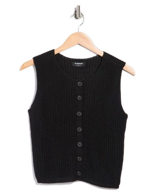 Blu Pepper Black Button-Up Sweater Tank