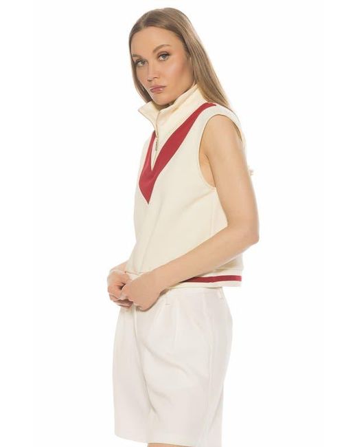 Alexia Admor White Denise Collared Top