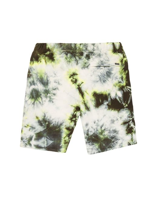 Volcom Green Iconic Stone Fleece Shorts for men