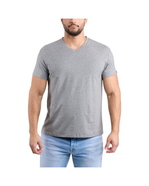 Xray Jeans Gray V-Neck Flex T-Shirt for men