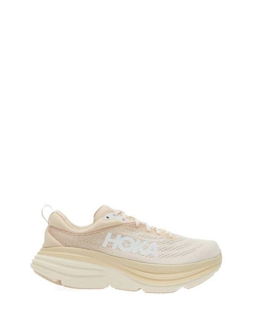 Hoka One One White Bondi 8 Running Shoe for men