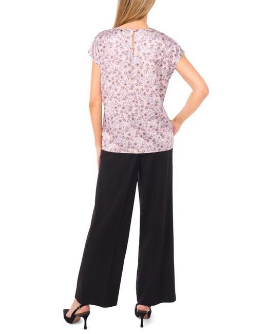 Halogen® White Petal Vine Print Cap Sleeve Shell