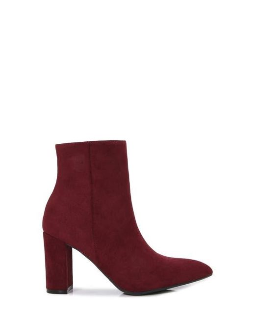 BERNESS Red Sara Block Heel Bootie