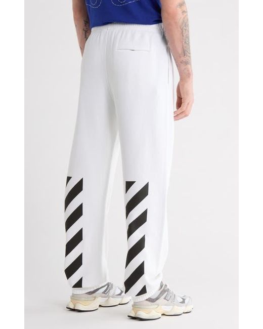 Off-White c/o Virgil Abloh Blue Diag Helvetica Slim Sweatpants for men
