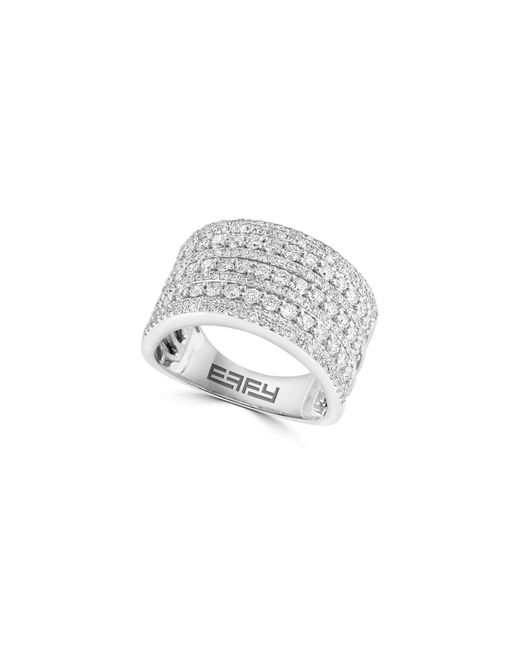 Effy 14k White Gold Diamond Pave Ring