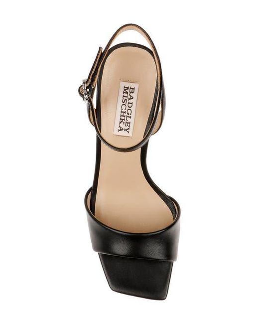 Badgley Mischka Black Cady Sandals, Leather