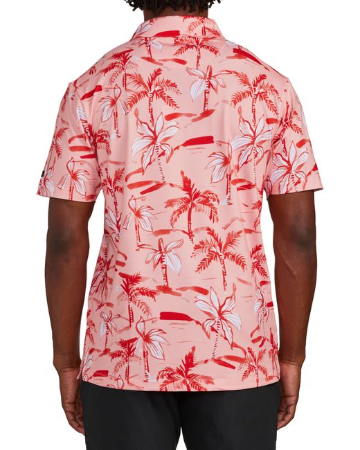 BAD BIRDIE Red Performance Golf Polo At Nordstrom for men