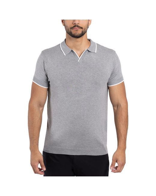 Xray Jeans Gray V-Neck Polo Sweater for men