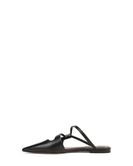 Vince Black Gilia Strappy Pointed Toe Flat Mule