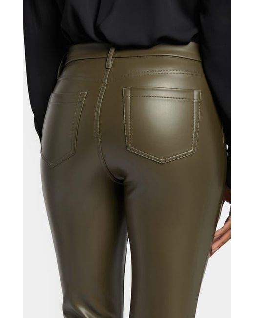 NYDJ Green Marilyn Faux Leather Straight Leg Pants