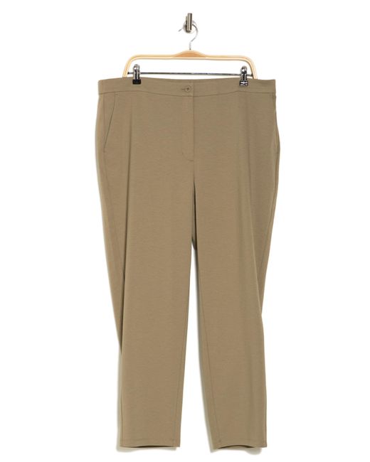 Eileen Fisher Natural High Waist Slim Ponte Ankle Pants