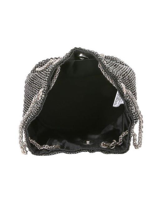 BERNESS Black Rhinestone Bucket Bag
