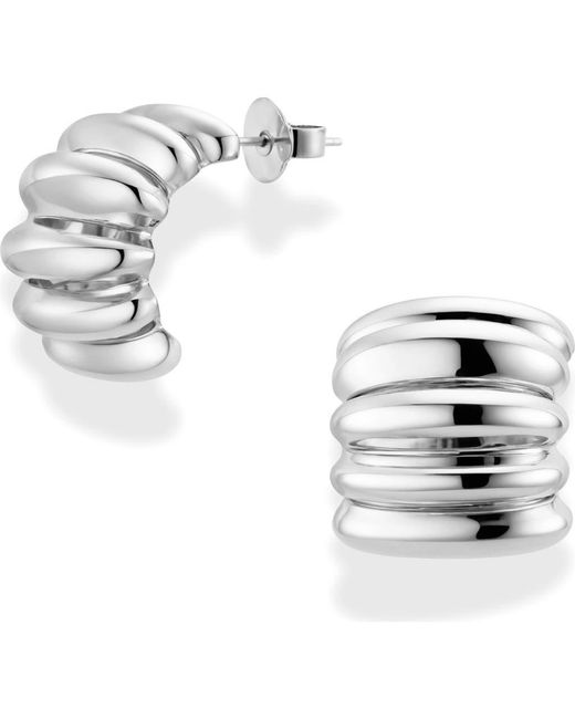 MOD AND JO Metallic Laurel Statement Stud Earrings