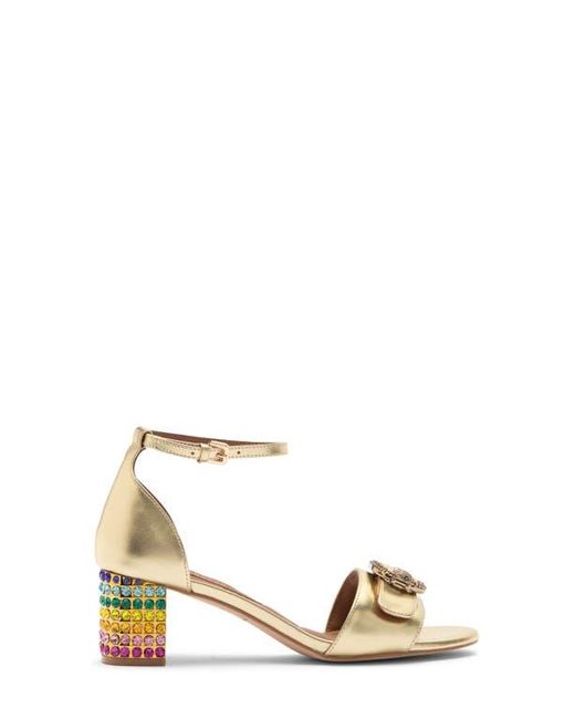 Kurt Geiger Metallic Mayfair Eagle Block Heel Sandal