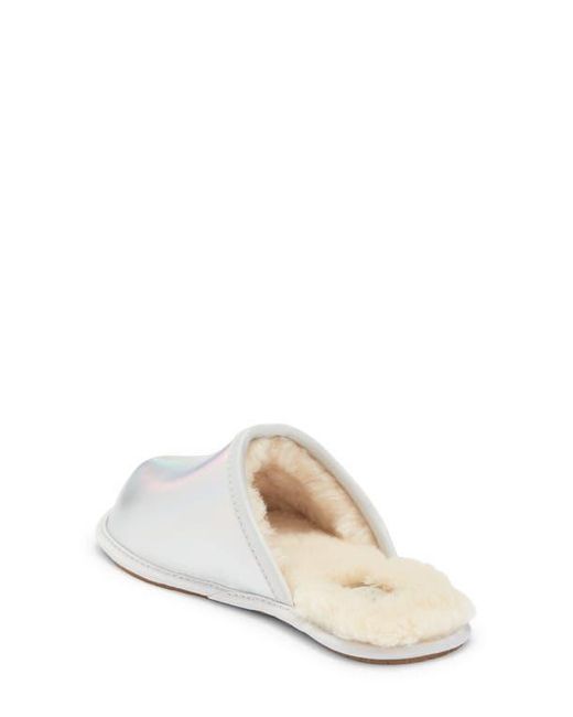 Ugg White Pearle Iridescent Scuff Slipper