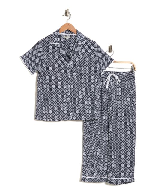 Anne Klein Blue Print Capri Pajamas