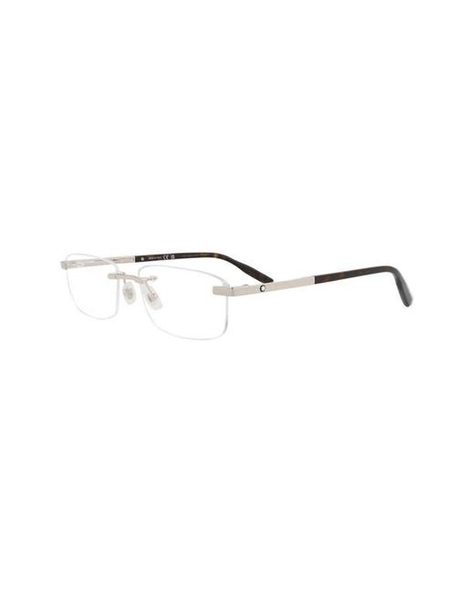 Montblanc Multicolor 59Mm Rimless Rectangular Sunglasses for men