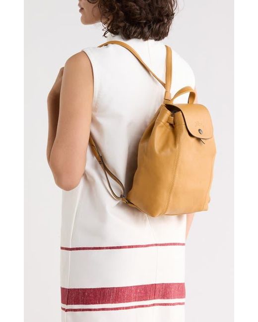 Longchamp Natural Le Pliage Leather Backpack