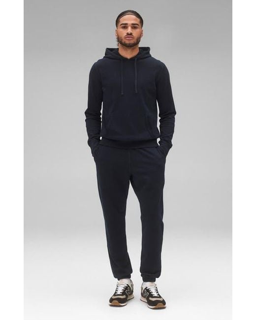 Reigning Champ Blue Lightweight Terry Pullover Hoodie for men