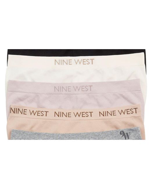 Nine West White Assorted 5-pack Seamless Rib Briefs