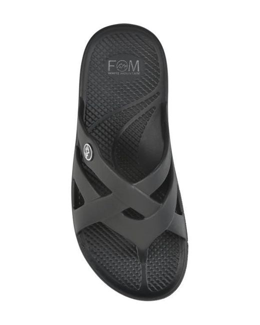 White Mountain Black Rip Foam Slide Sandal