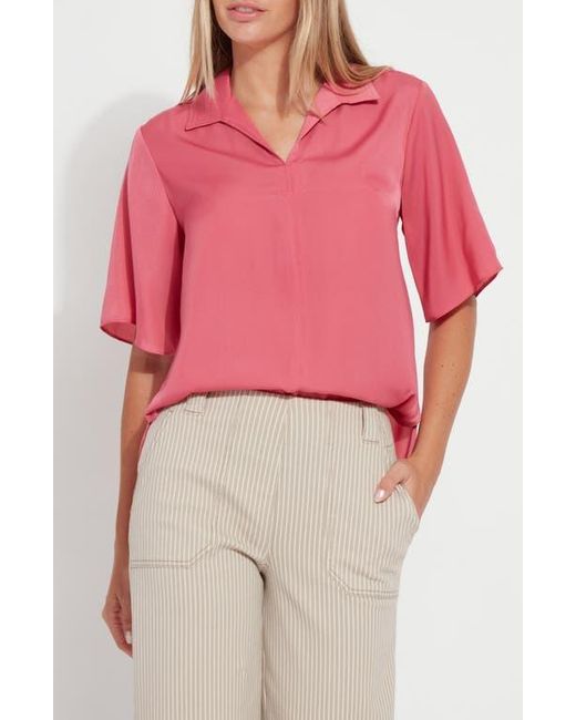 Lyssé Pink Telia Flutter Sleeve Top