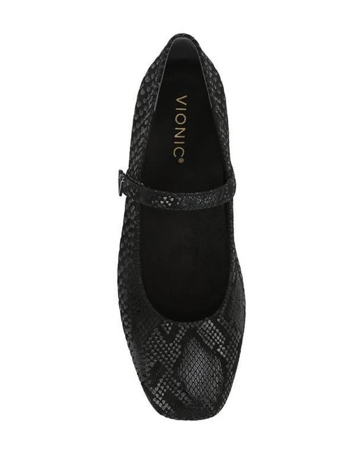 Vionic Black Alameda Mary Jane Flat