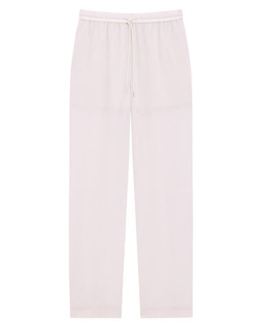 Theory Pink Wool Blend Drawstring Pants
