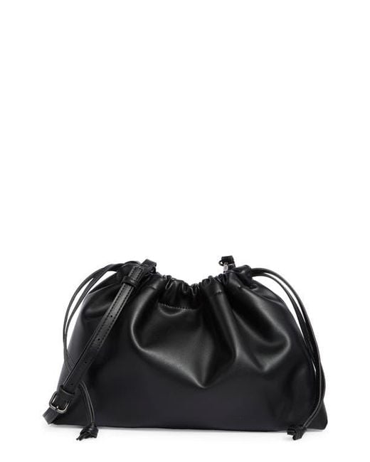 BCBGMAXAZRIA Black Drawstring Clutch