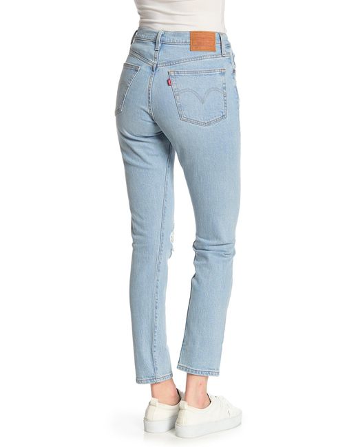 levi's 501 distressed skinny jeans