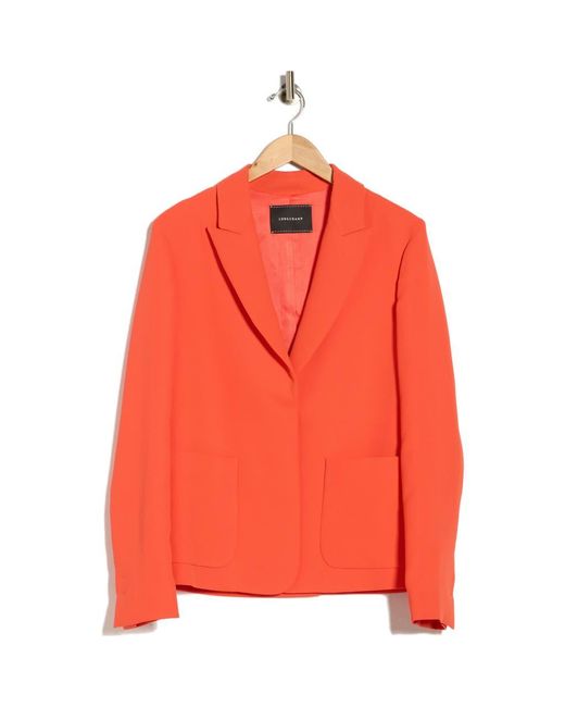 Longchamp Orange Notched Lapel Jacket
