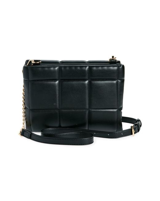 Love Moschino Black Cushion Quilt Faux Leather Crossbody Bag