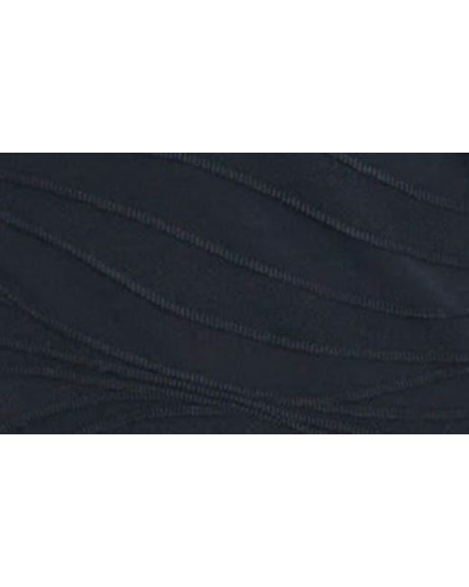 Tommy Hilfiger Blue Flutter Sleeve Textured Jersey Minidress