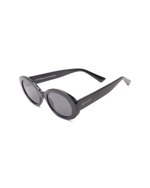 DIFF Black Delaney 52Mm Oval Sunglasses