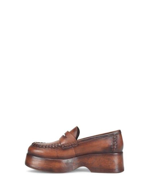 Kork-Ease Brown Pixie Platform Penny Loafer
