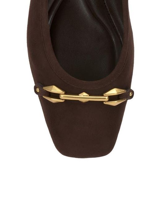 Vince Camuto Brown Virna Square Toe Flat